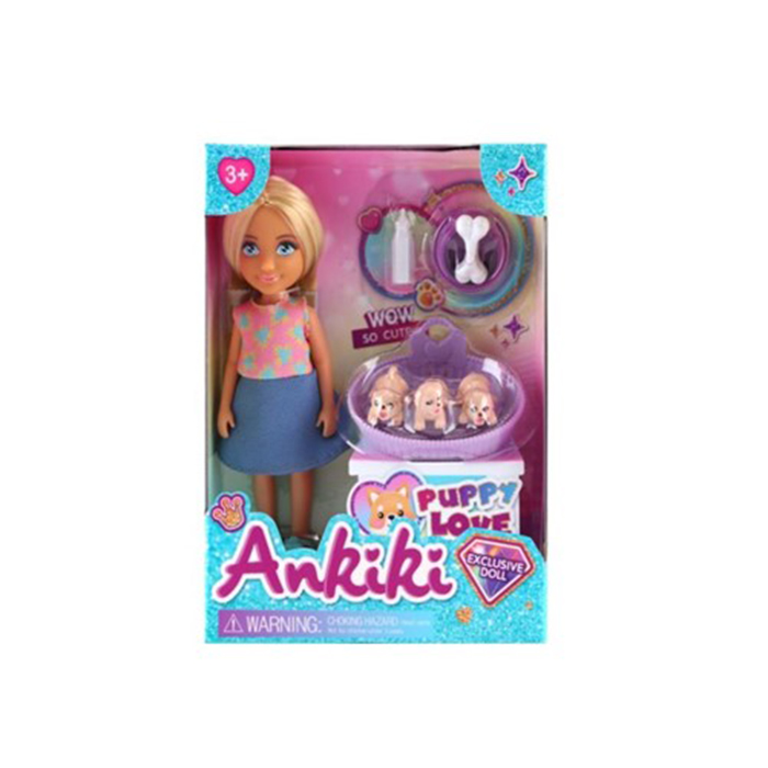 Лялька 606008 (72шт) 13см, цуценята 3шт, в кор-ці, 12-16-4,5см