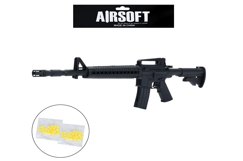 Автомат 223-A3 (48шт) 60см, пластикові кулі, у пакеті, 63-18-4см