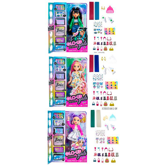 Лялька SD1486-89-90 (48шт) 28см, шарнірна, аксесуари, 3 види, в кор-ці, 20-30-4,5см