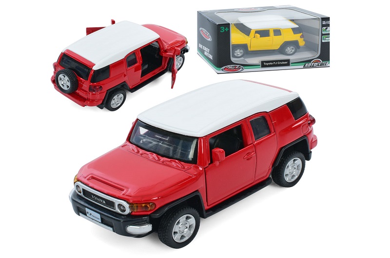 Джип AS-3029 (36шт) АвтоСвіт, 1:43, Toyota FJ Cruiser, метал, інерц, 11см, відчиняються двері, гумов