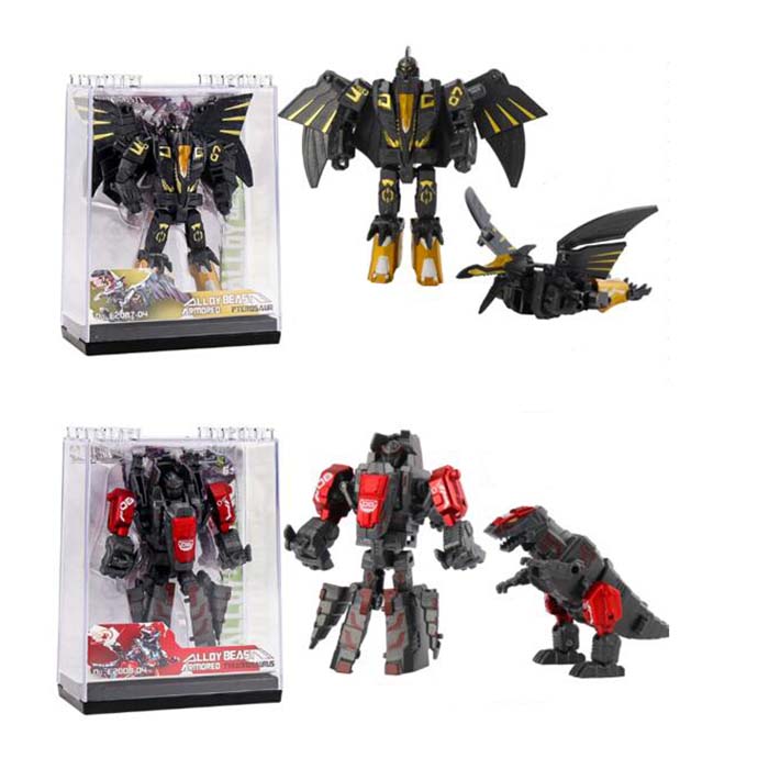 Трансформер E2007-08-04 (48шт) метал, робот 10см+динозавр, 2 види, в кор-ці(пластик), 9,5-12,5-30 см