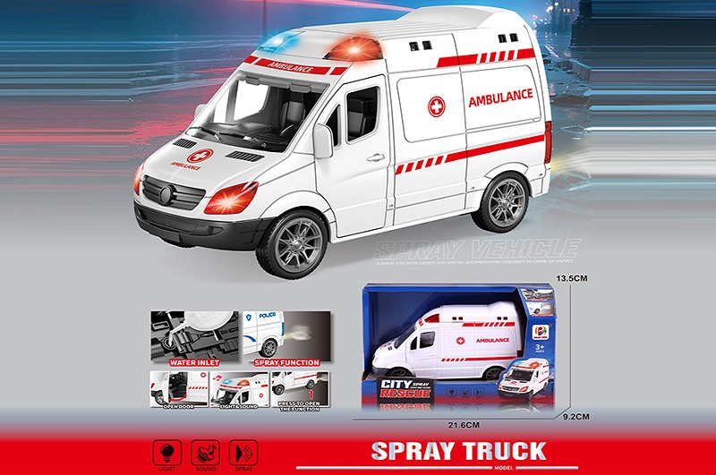 Машина AMBULANCE арт.BJ316A (72шт/2) батар.свiтло,звук,пар,короб.21,6*13,5*9,2см
