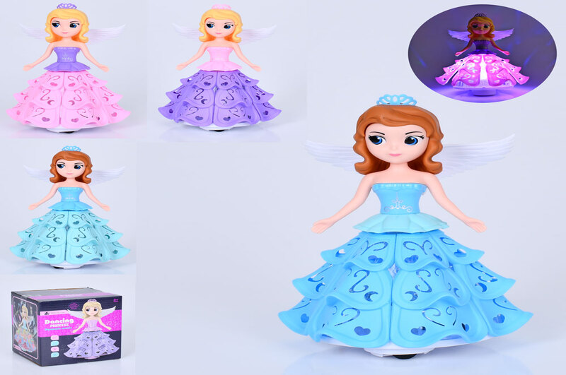 Лялька XD-4C (72шт) DPS, 21см, з крилами, музика, світло, танцює,рухливе плаття, розібрана, 2 види п