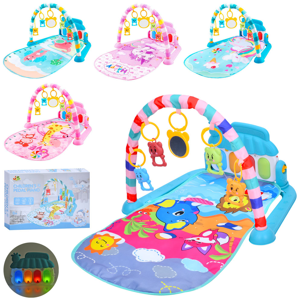 Килимок для немовляти 518A-21-22-24-25-35 (20шт) 71-45дуга, підвіски 5шт(брязкальце, дзеркало), піан