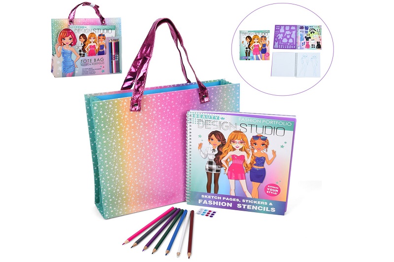 Набір для творчості A230803 (8шт) альбом для творчості (22,5-25см, гардероб, вбрання-наліпки, трафар