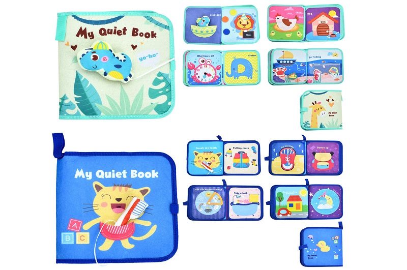 Гра 025-1-2 (60шт) книжка, бізікнижка, 21-22-2см, кріплення-липучки, рухливі деталі, 2 види, у пакет