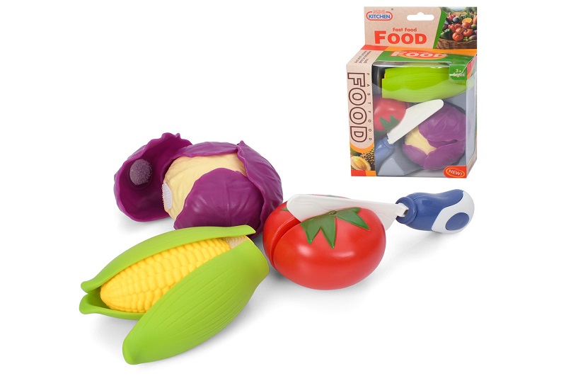 Продукти 623-527 (108шт) на липучці, овочі, ніж, в кор-ці, 11,5-17,5-6см