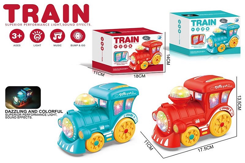 Потяг муз. арт. JYD2007A-1 (72шт/2)батар, звук, світло, 2 кольори мікс, р-р17,5*11*13,5см, короб.20*