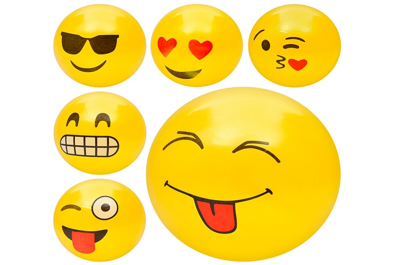 М'яч дитячий MS 4565 Упак6шт(240шт) 9 дюймів, 57-60г, принт-смайл, мікс видів