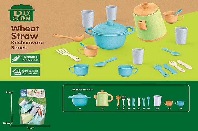 Посуд арт. HG-3054 (36шт)   чайник, чашки, аксес, еко матеріали пакет 22*19*10 см