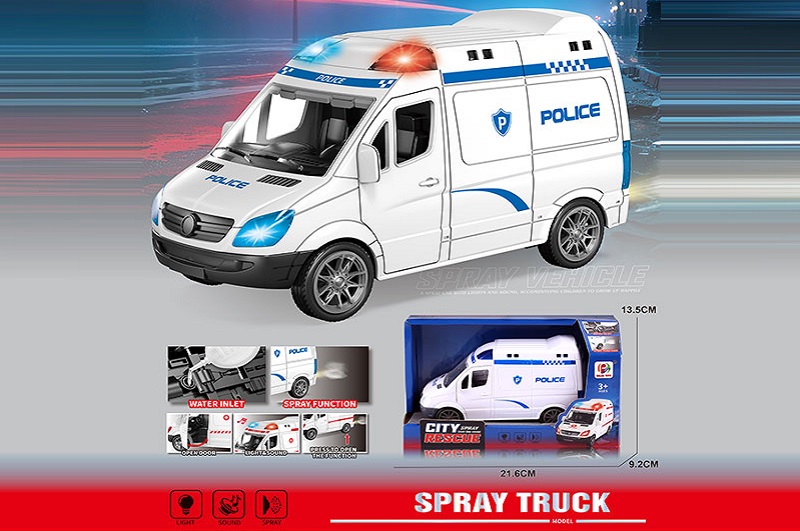 Машина POLICE арт.BJ315A (72шт/2) батар.свiтло,звук,пар,короб.21,6*13,5*9,2см