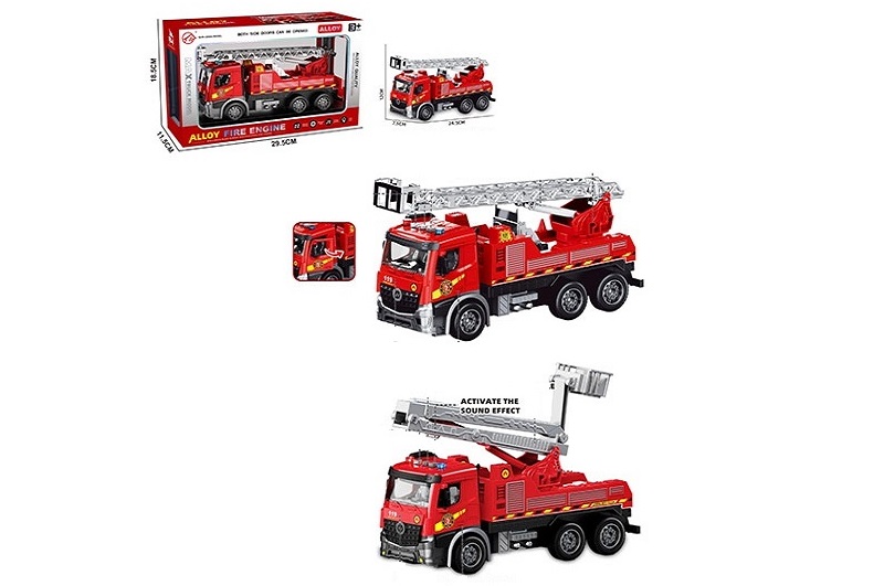 Пожежна машина A346-1/A346-3 метал.інерц.муз.світ.2в.кор.29,5*11,5*18,5 /36/