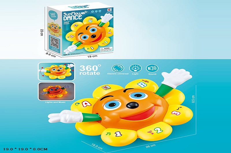 Квіточка муз. арт. YJ388-8 (60шт/2) батар., звук, світло, рух, р-р 26*19,3*8,5см, у короб.19*8*19 см