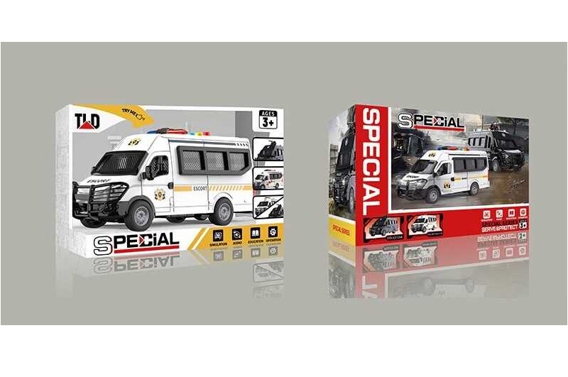 Спецтехніка 608 A (24) підсвічування, звуки, на батарейках, гумові шини, інерція, дверцята відчиняют