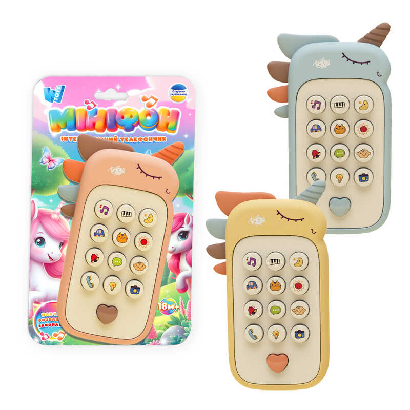 Телефон 90313 (96) WToys", 3 види, УКР. МОВА, пісні, цифри, фрази, скоромовки, загадки, казки"