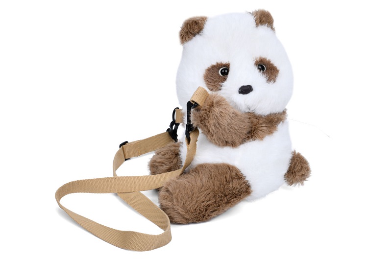 Сумочка FG240327081M (22шт) панда, довга ручка, 1відділення, застібка-блискавка, плюш, у пакеті, 38-