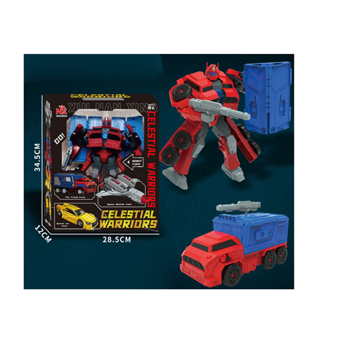 Трансформер 8107Y (24шт) робот+транспорт, 25см, в кор-ці, 28,5-34,5-12см