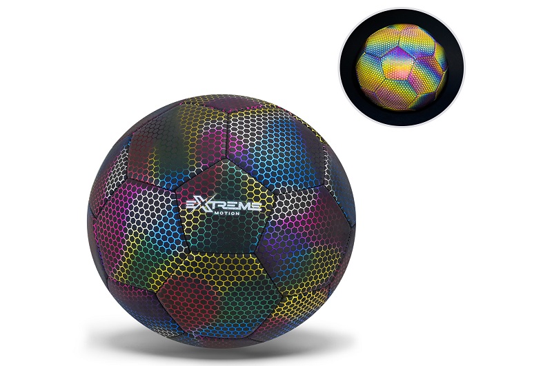 М'яч футбольний арт. FB25686  №5, PU 380 гр, 1 колір світловідбивний