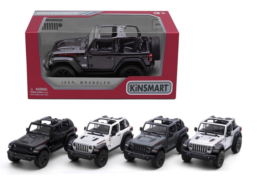 Модель джип JEEP WRANGLER 5'' KT5412WH open top метал.інерц.відкр.дв.4кол.кор./96/