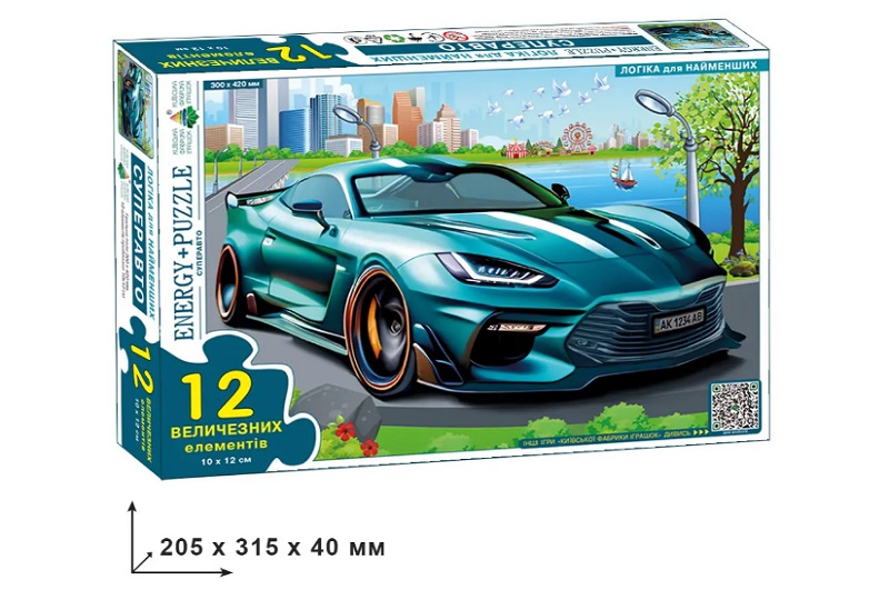 Гра-пазл Супер авто" 12 в кор.  Ен2036"