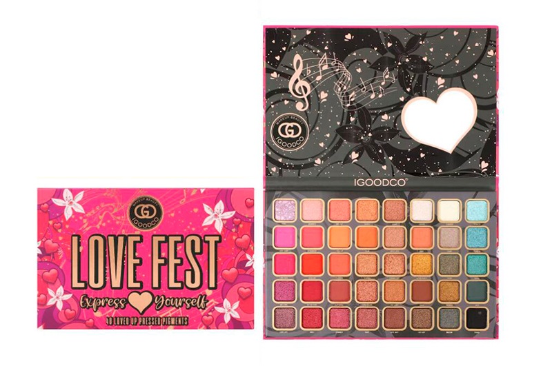 Косметика IG5700 (60шт) тіні, 40шт, дзеркало, у пакеті, 21-14-1,5см