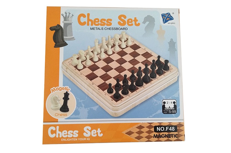Настільна гра Шахмати" арт. F48 (72шт/2) магніт.,у короб.22,5*22,5*3см"