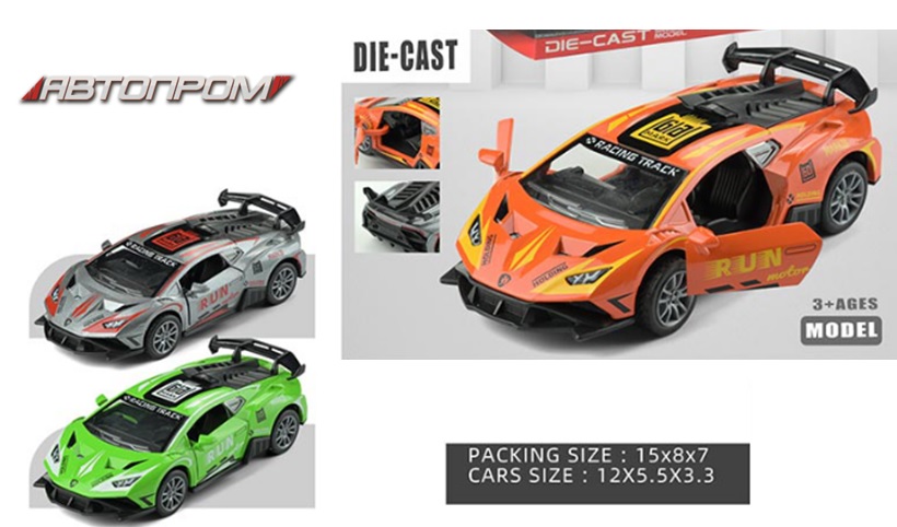 Машина АВТОПРОМ арт. AP74183 (96шт/2) 1:32,3 кольори, відкр.двері,короб.15 * 8 * 7см