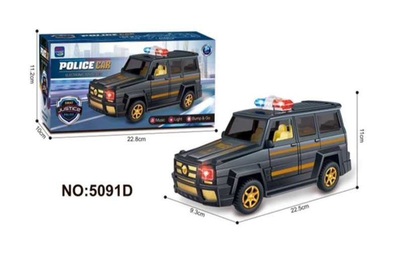 Машина батар. арт. 5091D (96шт/2) світло,звук,у короб.22,8*11,2*10см