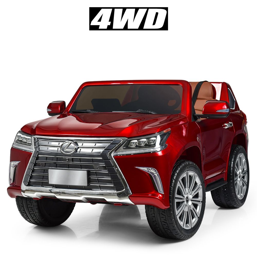 Машина M 3906EBLRS-3 (1шт) р/у2,4G,4мот35W,12V14Ah PRO,колEVA,USB,SD,шкір.сид,5точ.рем,фарб.черв.