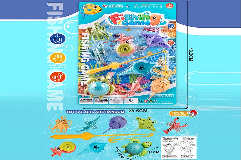 Рибалка арт. 272-501A (96шт/2) вудка, 8 рибок,  планшет 43,2*28,5см.