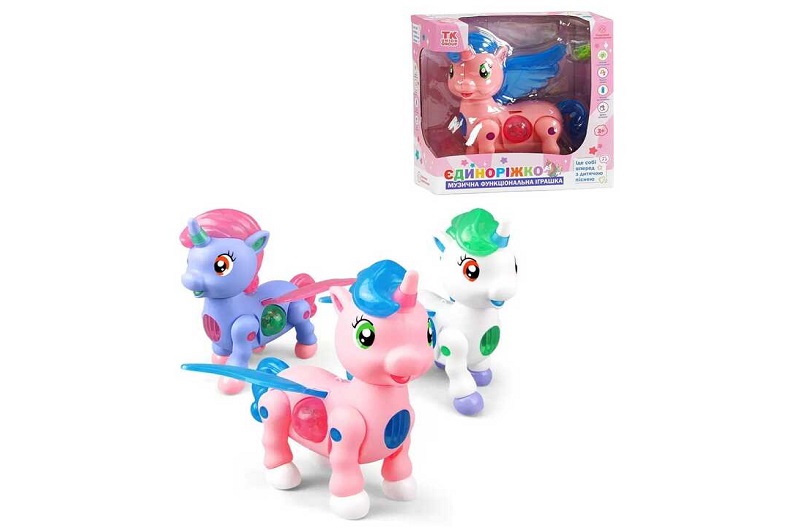 Музична іграшка “Єдиноріжко” TK 10232 (48/2) TK Group", 3 кол., УКР. МОВА, звук, підсвічувавння"
