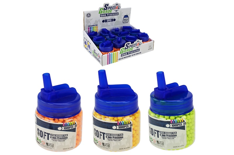 Кульки арт.QF-21 (216шт)  у баночці 1000 куль, 26*19*9 см, УПАК12шт