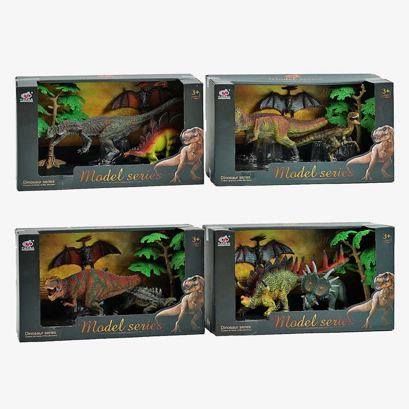 Набір динозаврів Q 9899 V4 (24/2) 4 види, в коробці, МІКС ВИДІВ