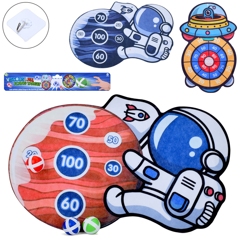 Дартс MR 1332 (60шт) на липучці, 41-25см, 3 м'ячі, 3 види(космос), у пакеті, 33-46,5-4см