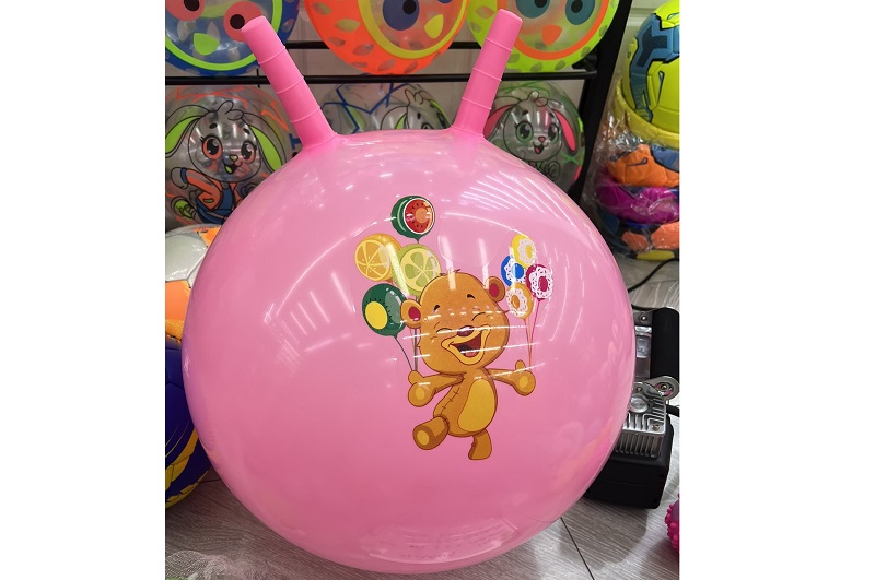 М'яч для фітнесу арт. RB26508 (80шт)  ріжки 55см, 450 грам,6 кольорів