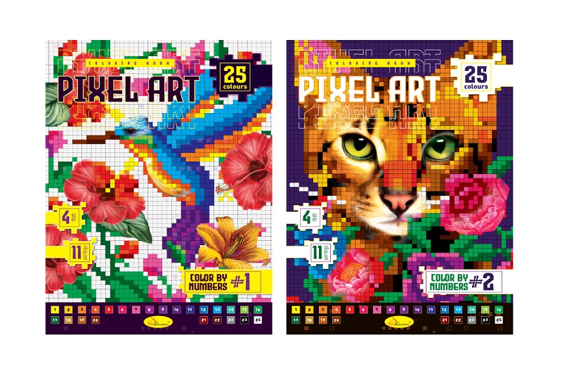Видання для дозвілля серія PIXEL ART" МІКС УПАК6шт"