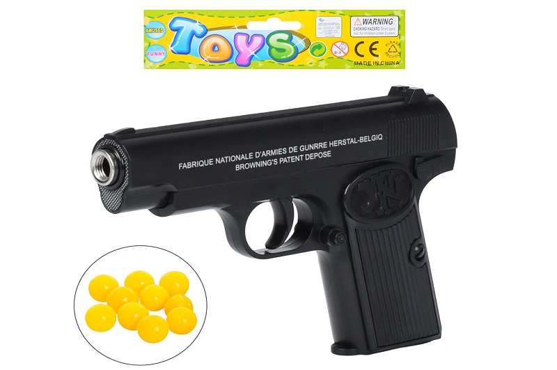 Пістолет K17SE (48шт) 16см, пластикові кулі, у пакеті, 15-21-3см