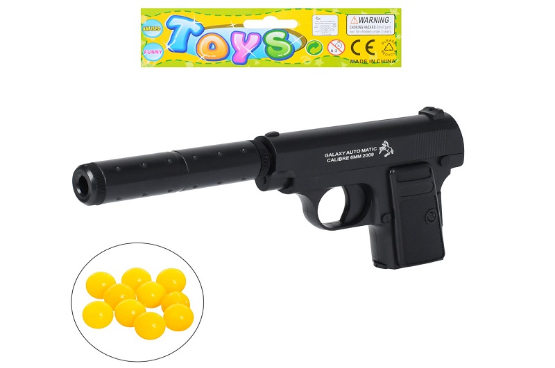 Пістолет 118SE+ (60шт) 24см, пластикові кулі, у пакеті, 15-21-3см