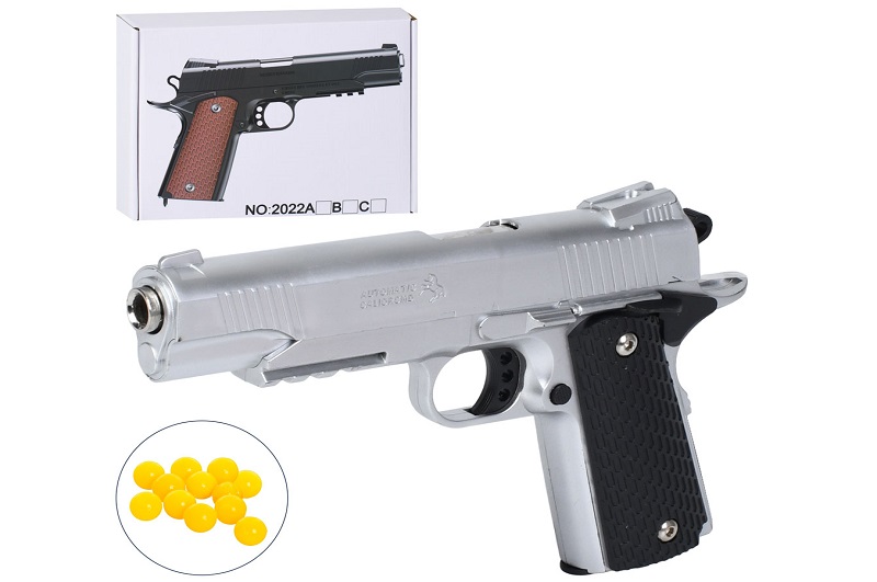 Пістолет 2022C (24шт) 22см, пластикові кулі, в кор-ці, 25-19-4см