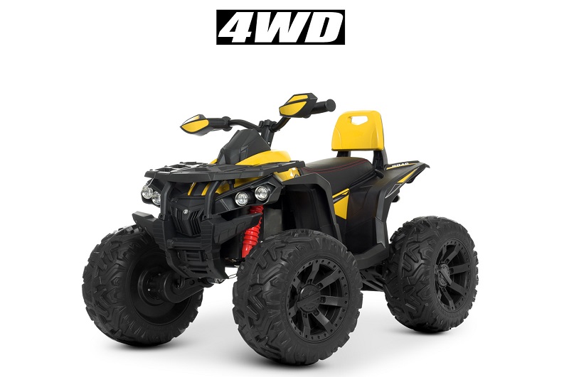 Квадроцикл M 4795EBLR-6 (1шт) р/к2,4G, 1акум.12v14AH, 4 мот.45W, шкір.сид. , муз., світло, EVA,TF, M