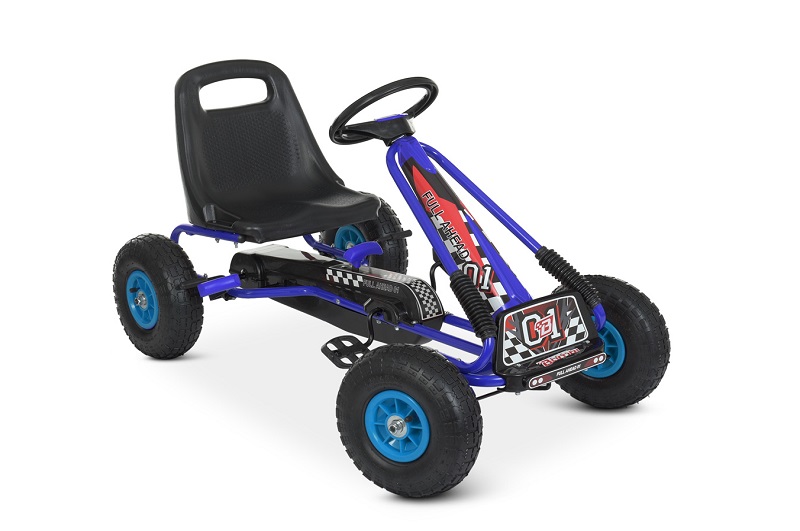 Карт M 0645(2)-4 (1шт) мет., педальний, ручне гальмо, надувні колеса, ланцюгова передача, рег. сид.,