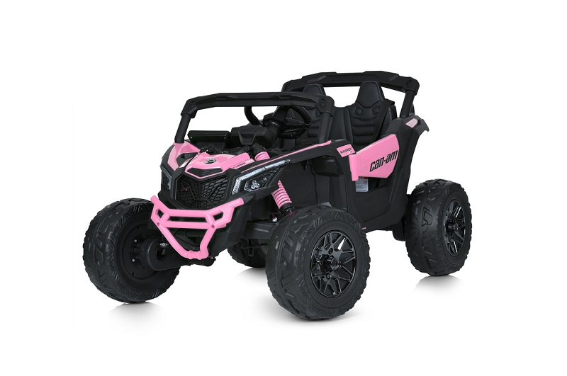 Джип M 5099EBLR-8(24V)(1шт) 2,4G(р/к),4мотори200W, 1акум24V7AH, EVA, шкіра, рожевий