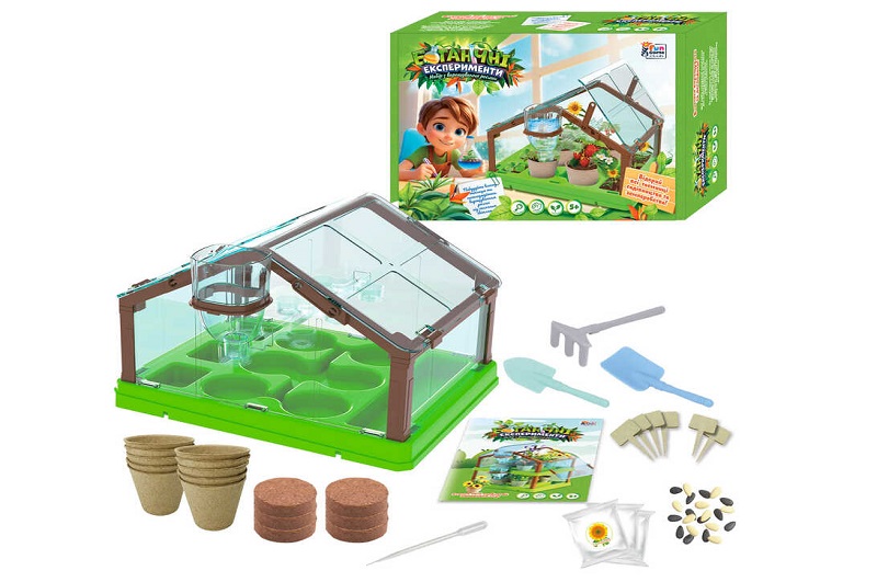Ботанічні експерименти 78522 (12/2) 4FUN Game Club", ґрунт, теплиця, насіння, інструменти, в коробц"