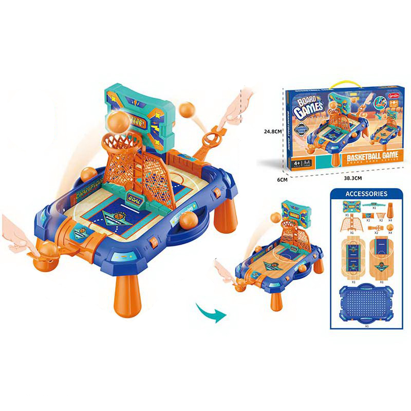 Гра 3710 (48шт) баскетбол, на ніжках, 47,5-24,5-в28см, кульки/м'ячі 4шт, 2 ігрових поля, в кор-ці, 3