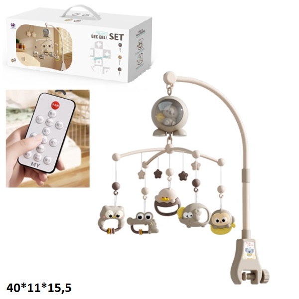 Мобіль на ліжечко MT-61 тваринки на р.к.муз.світ.кор.40*11*15,5 /24/