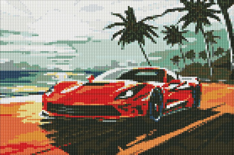 Набір з алмазною мозаїкою Поїздка узбережжям" 30x40см  AMO8176"