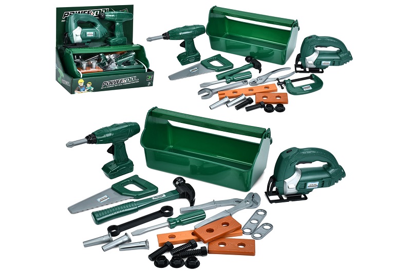 Набір інструментів 7922LB-C (8шт) електролобзик-рухл.деталь,шуруповерт-оберт.сверло(механіч), пила,