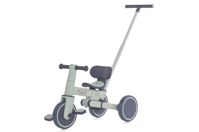 Велосипед дитячий El Camino FOLDI ME 1202 Slate Green (1шт) 3в1, 3 кол. EVA 8д., батьківська ручка,