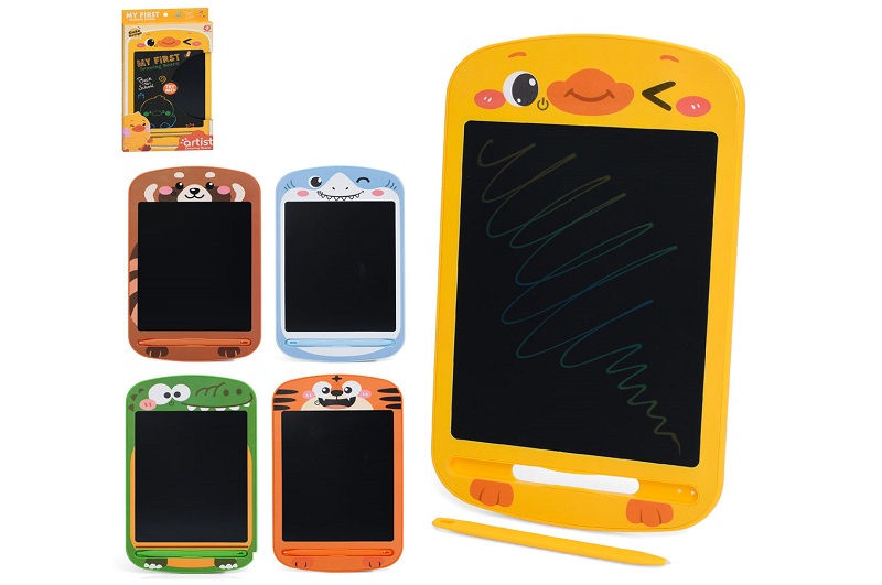 LCD планшет 050-89ACEGH (35шт) 8 дюймів, кольорова, 5 видів, бат-ці(табл), в кор-ці, 14,5-28-1,5см