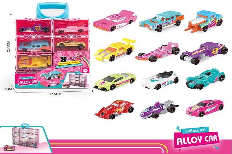 Набір машин 86041 (48) 8 штук, металопластик, окремі бокси, в боксі